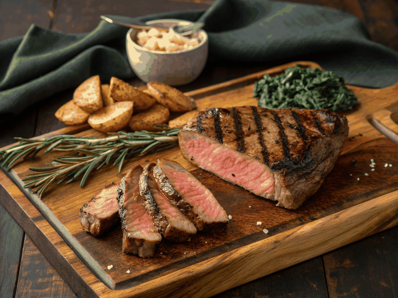 Wood-grilled Florentine steak with sea salt