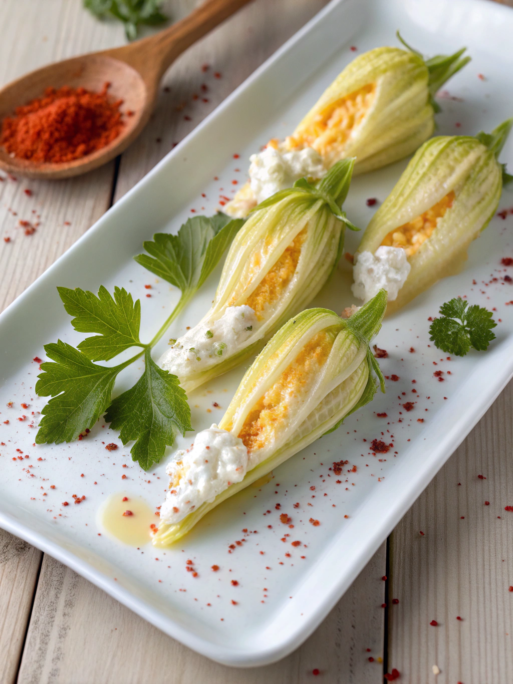 Fried squash blossoms